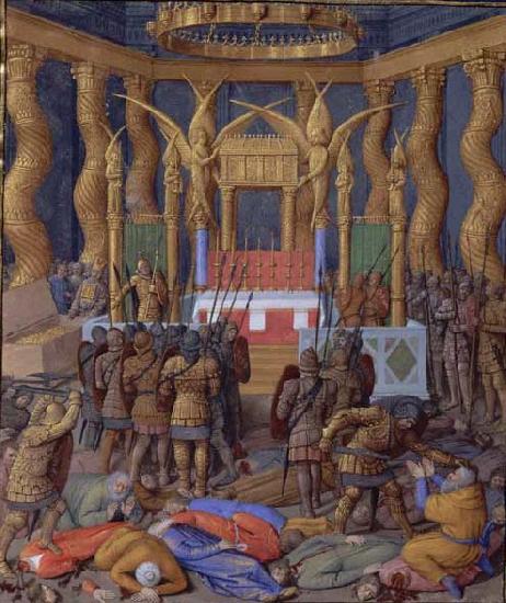 Jean Fouquet Pompey in the Temple of Jerusalem, by Jean Fouquet China oil painting art